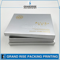 哑光银色高级化妆品包装盒 