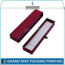 长形红色项链首饰盒批发定制